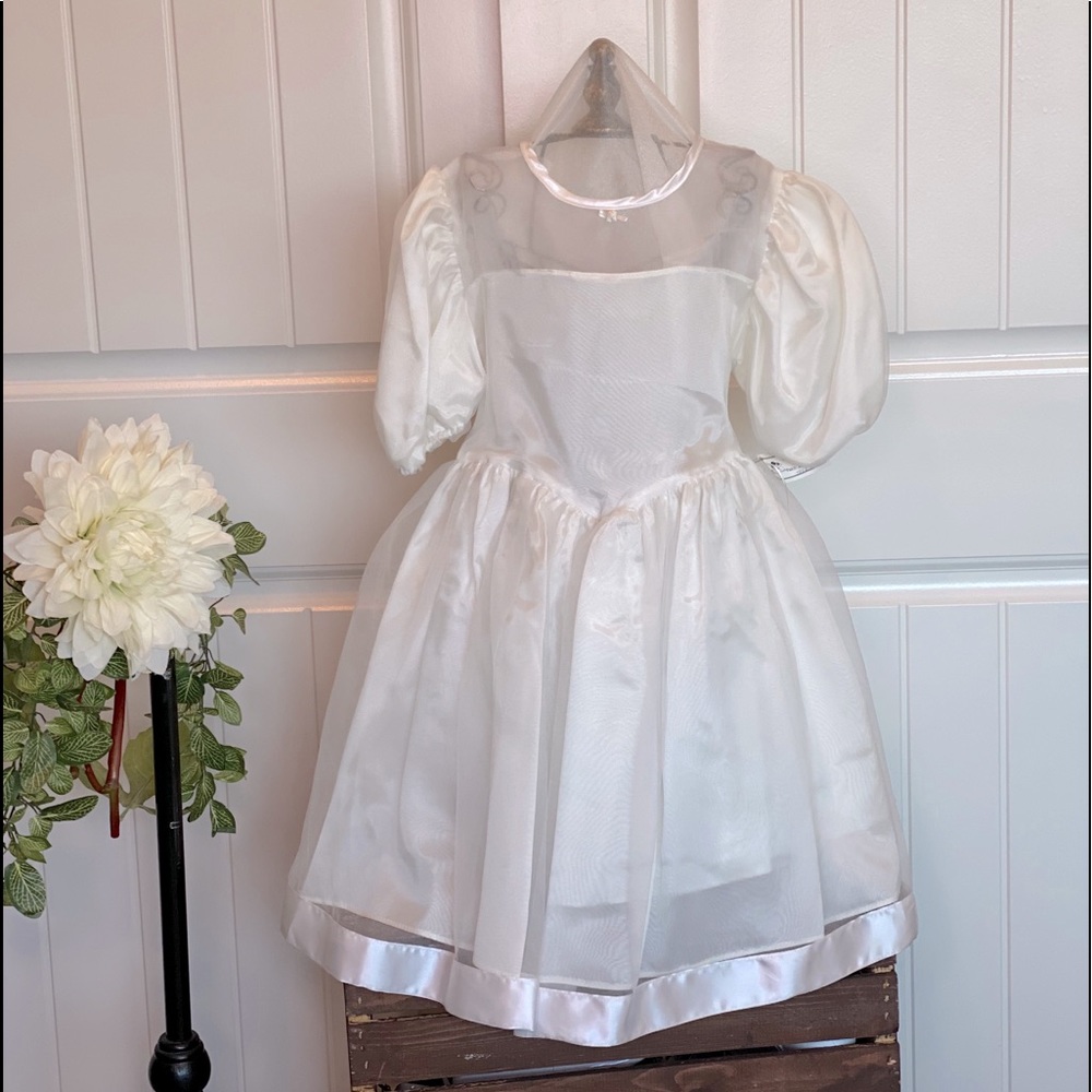 New!  Cute Celebration Satin & Sheer Dress